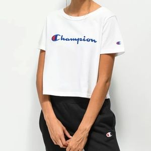 Champion cropped tee!